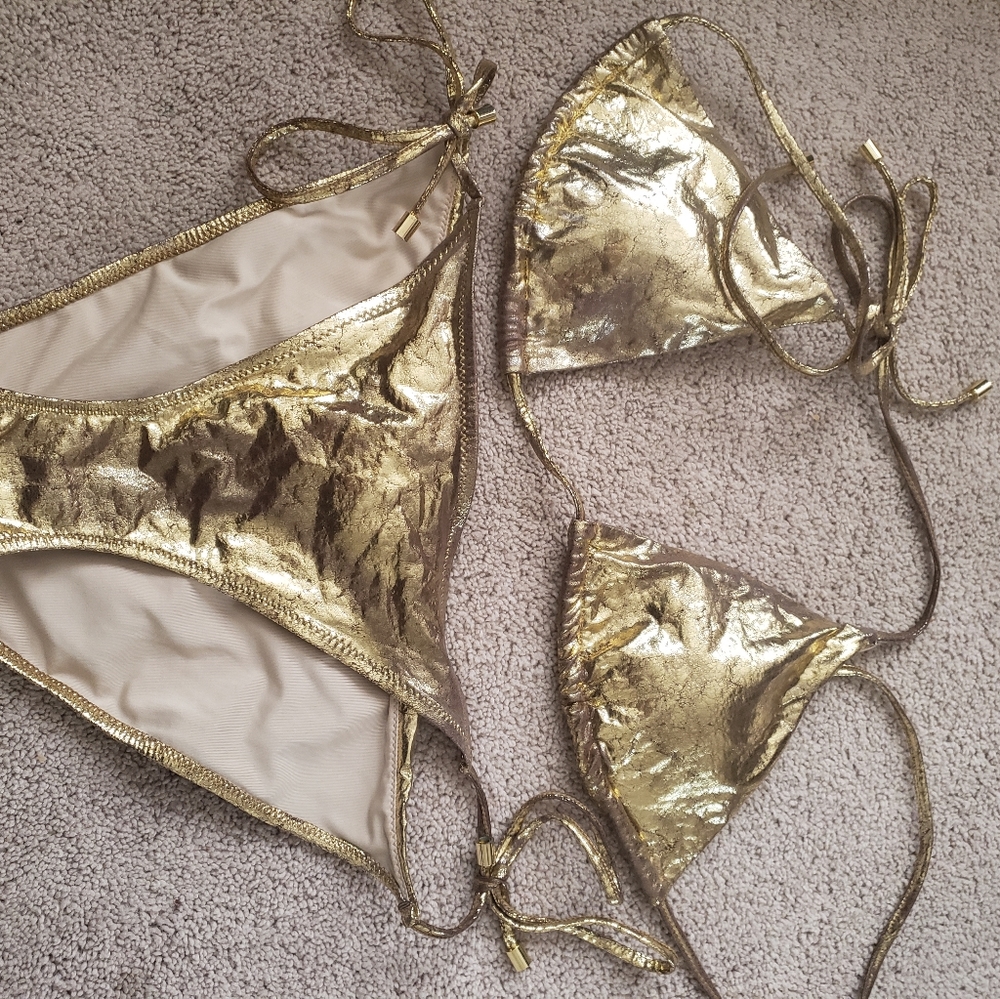 VS gorgeous gold bikini medium